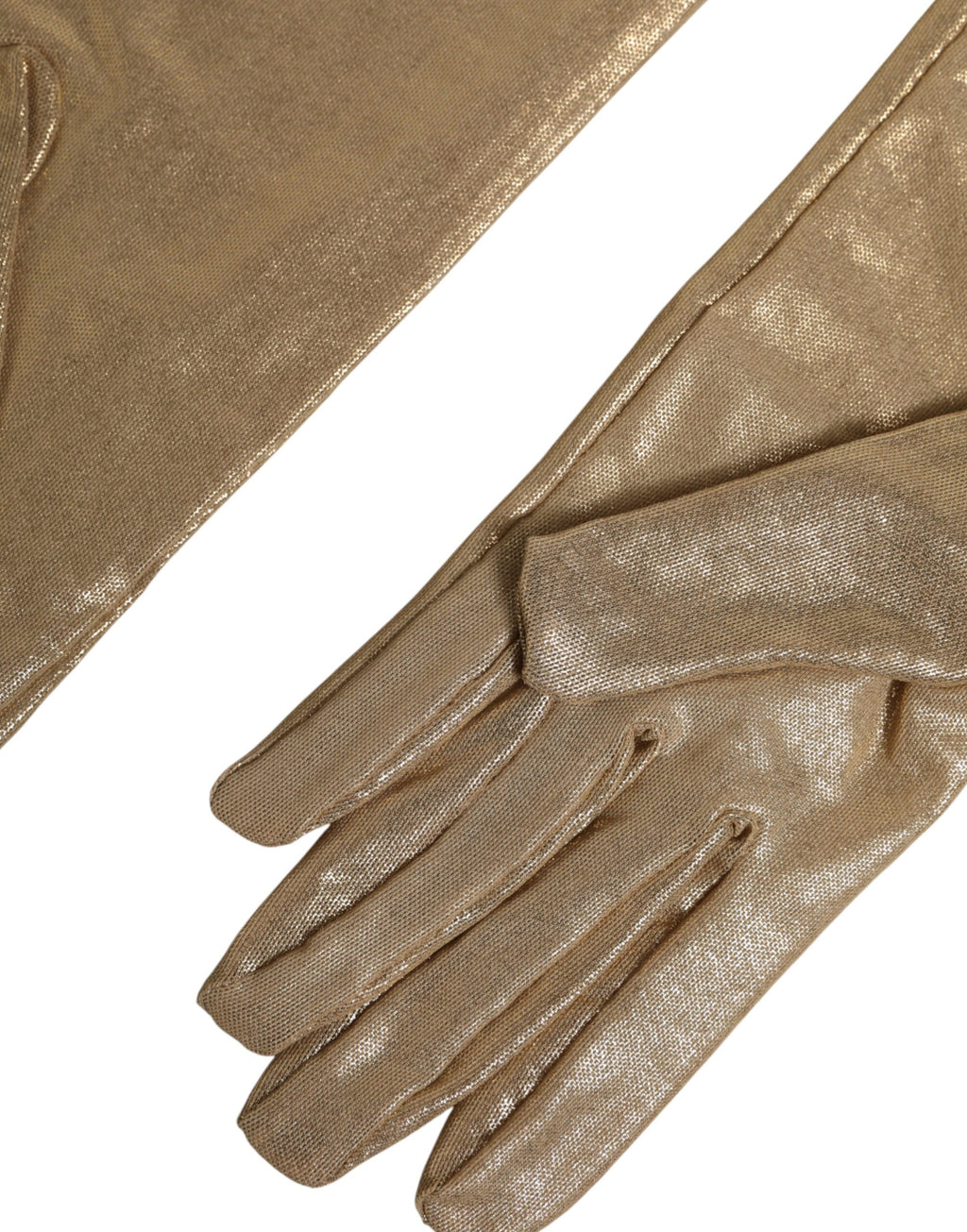 Dolce & Gabbana | Beige Nylon Long Elbow Length Mitten Gloves