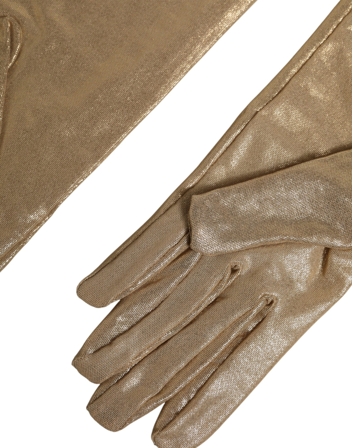 Dolce & Gabbana | Beige Nylon Long Elbow Length Mitten Gloves