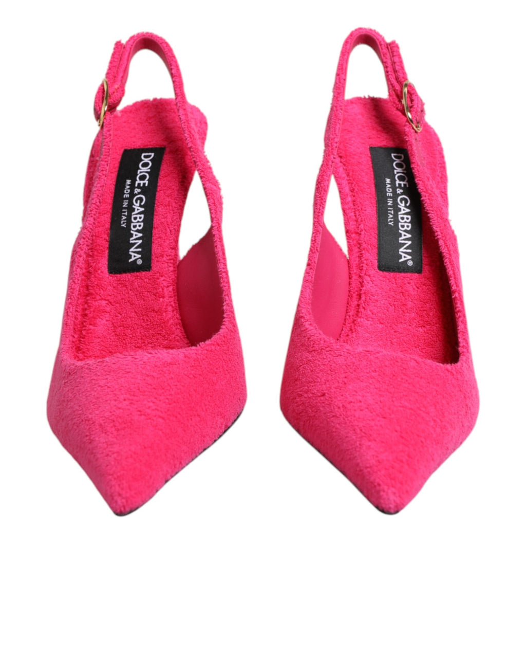 Dolce & Gabbana | Pink Terry Cloth High Heels Slingback Shoes