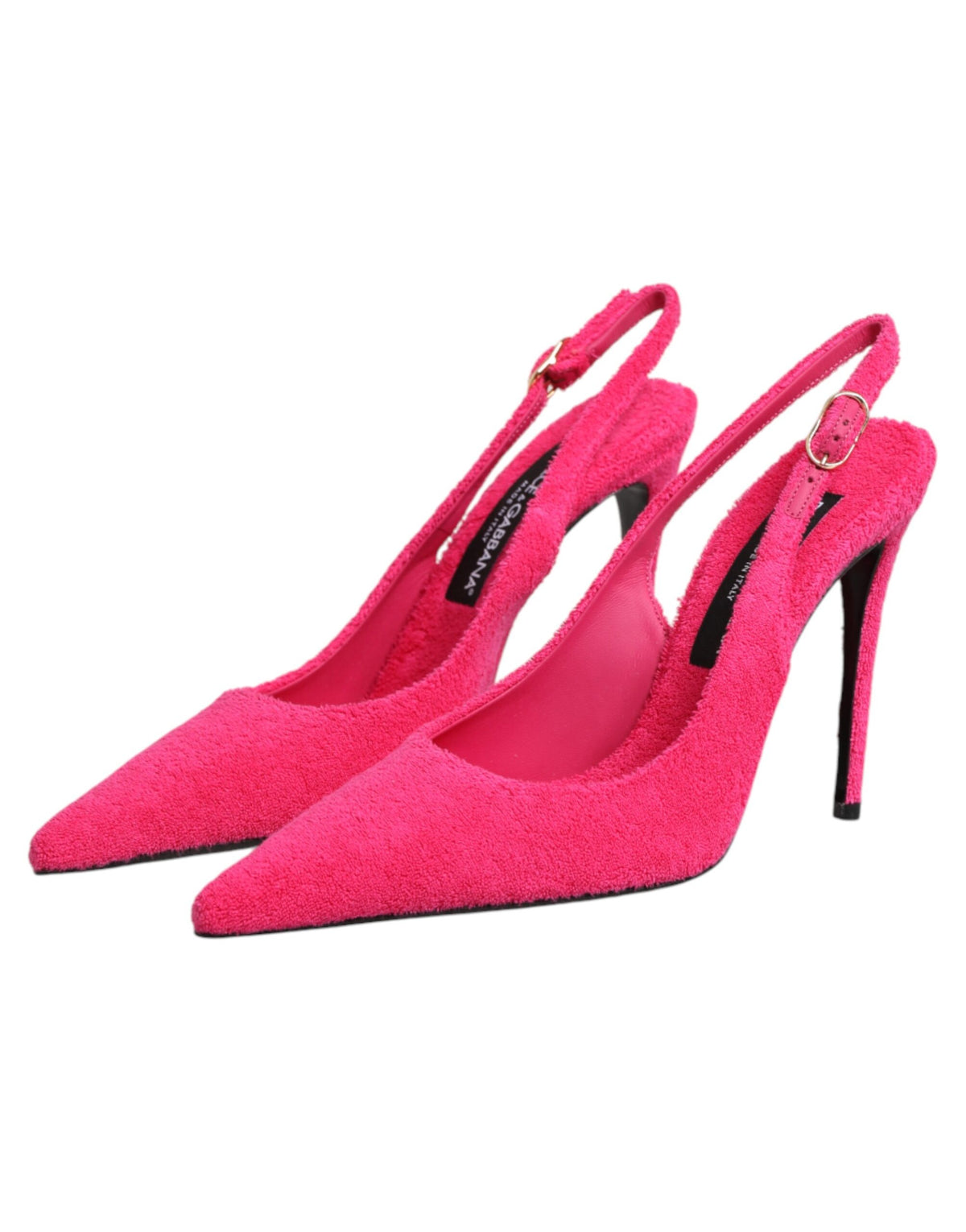 Dolce & Gabbana | Pink Terry Cloth High Heels Slingback Shoes