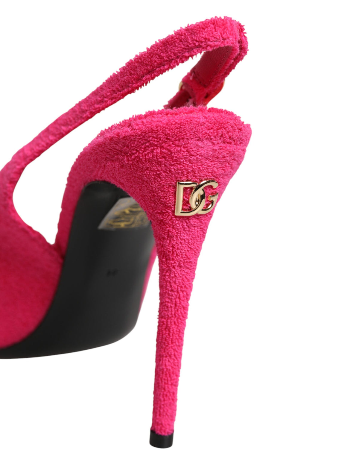 Dolce & Gabbana | Pink Terry Cloth High Heels Slingback Shoes