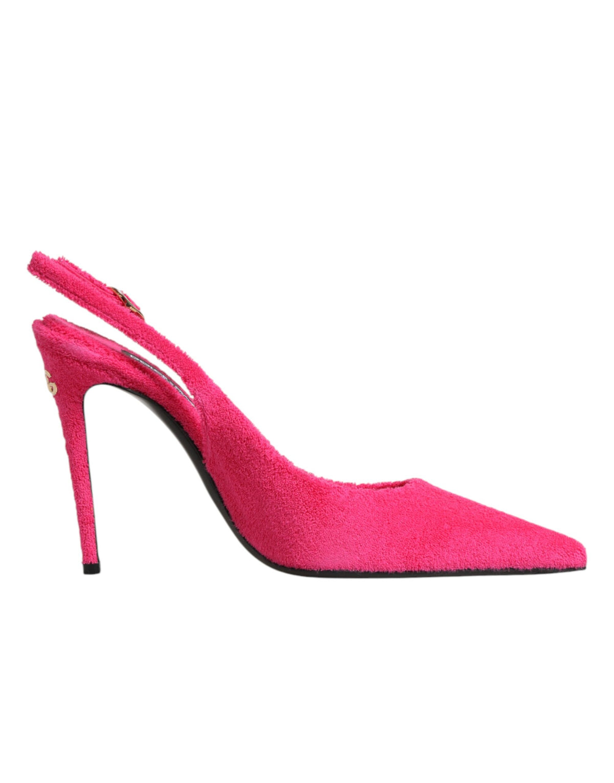 Dolce & Gabbana | Pink Terry Cloth High Heels Slingback Shoes