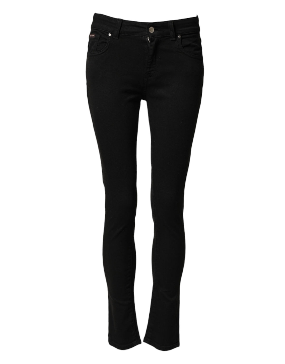 Dolce & Gabbana | Black Cotton Skinny Mid Waist Denim Jeans