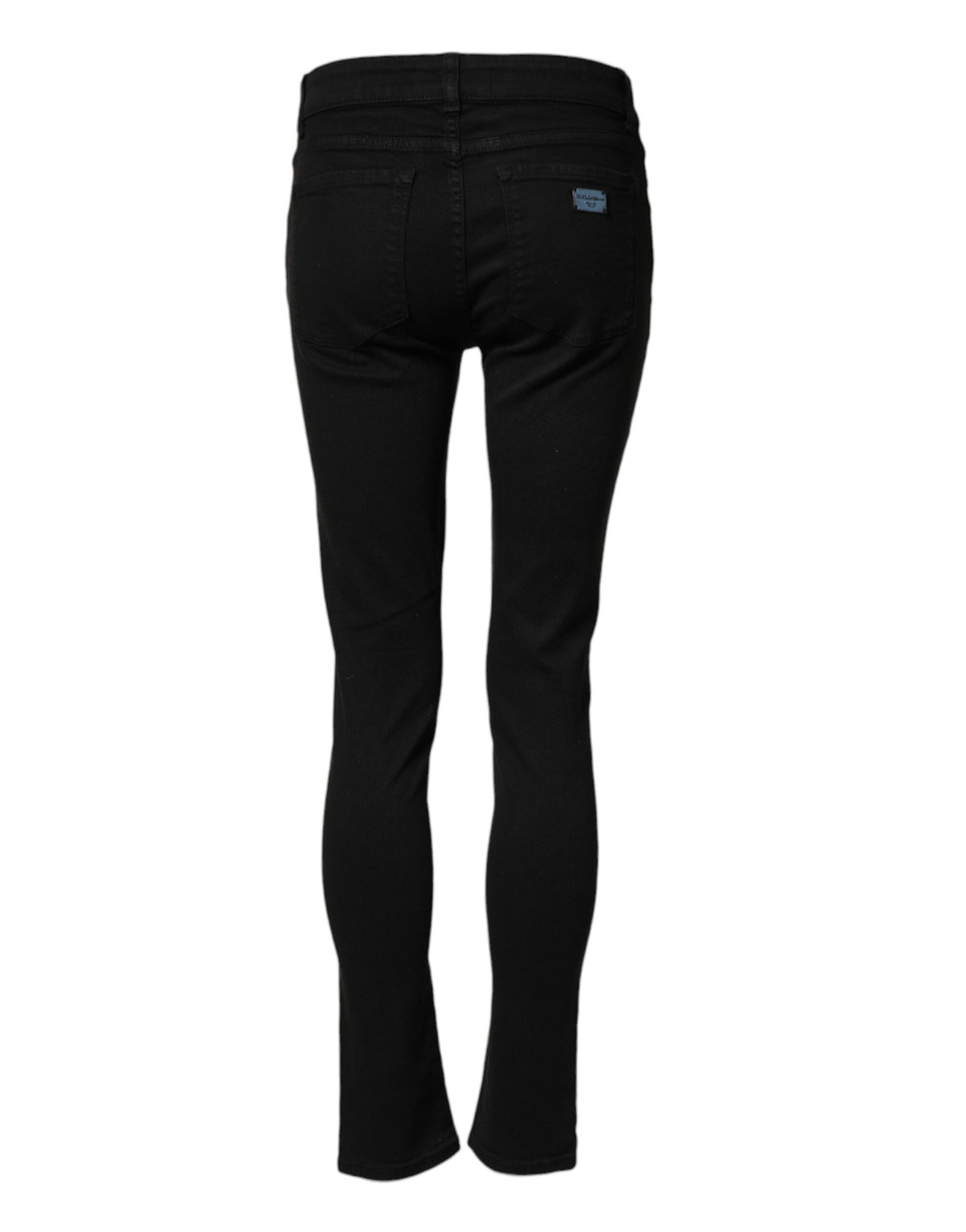 Dolce & Gabbana | Black Cotton Skinny Mid Waist Denim Jeans