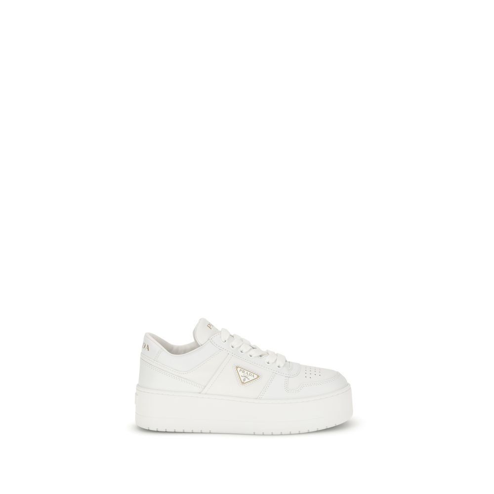 Prada | White Calf Leather Bos Taurus Platform Sneakers