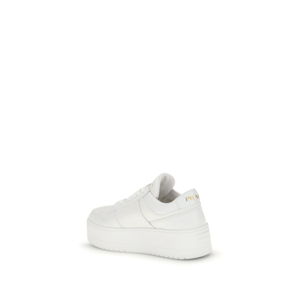 Prada | White Calf Leather Bos Taurus Platform Sneakers