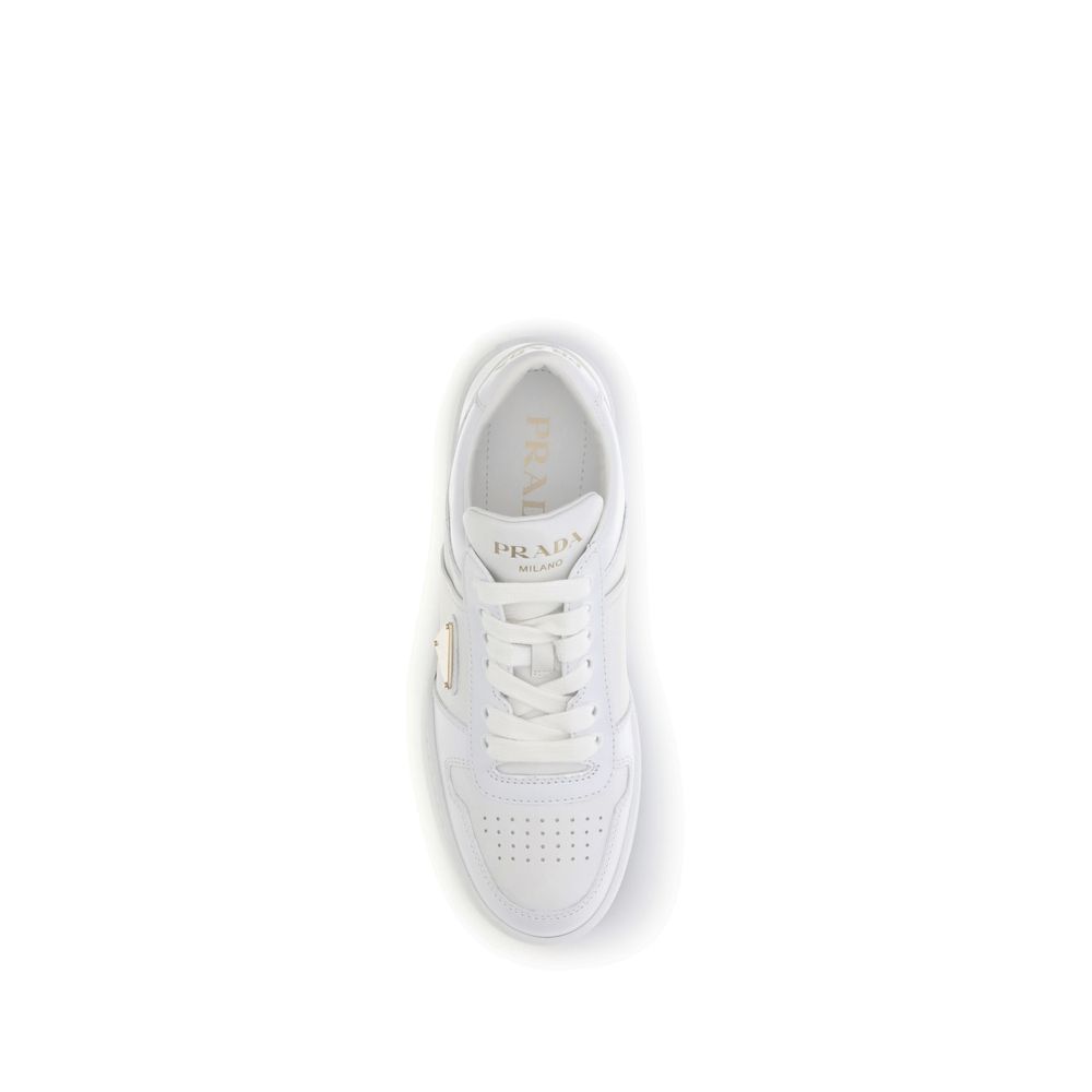 Prada | White Calf Leather Bos Taurus Platform Sneakers
