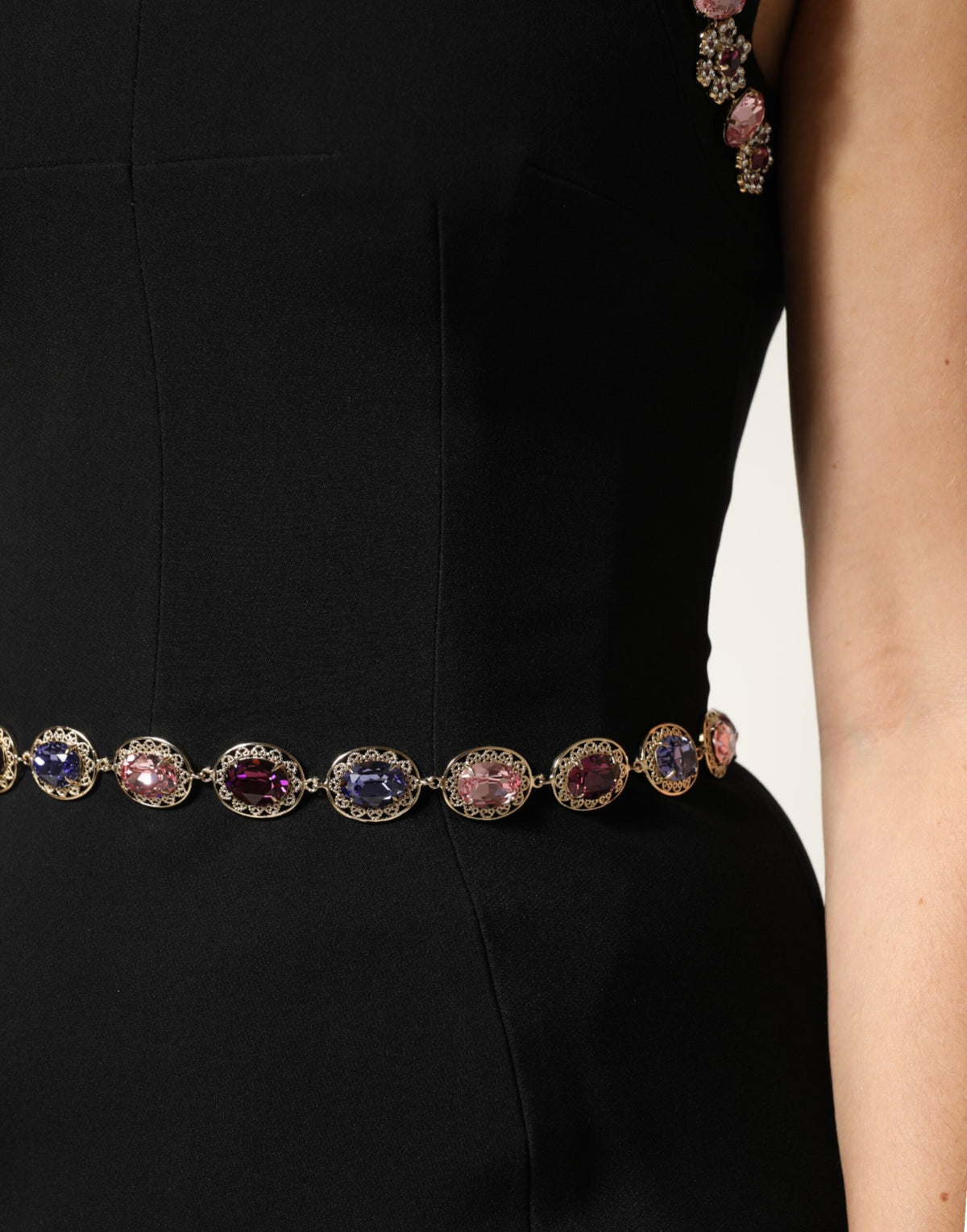Dolce & Gabbana | Black Embellished Sheath MermaidGown Dress
