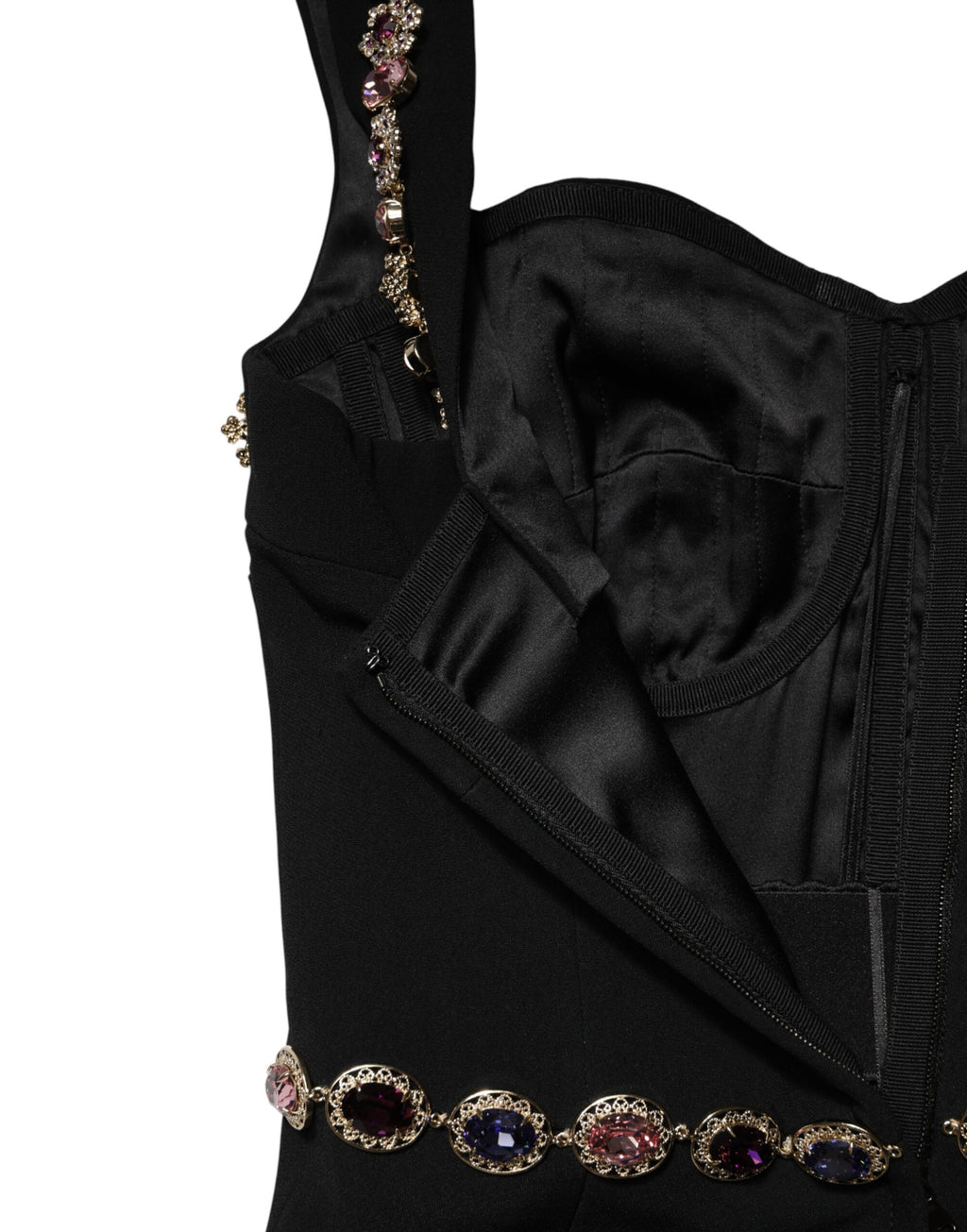 Dolce & Gabbana | Black Embellished Sheath MermaidGown Dress