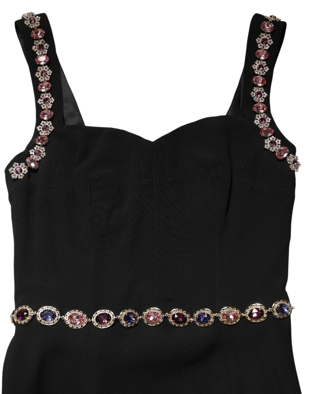 Dolce & Gabbana | Black Embellished Sheath MermaidGown Dress
