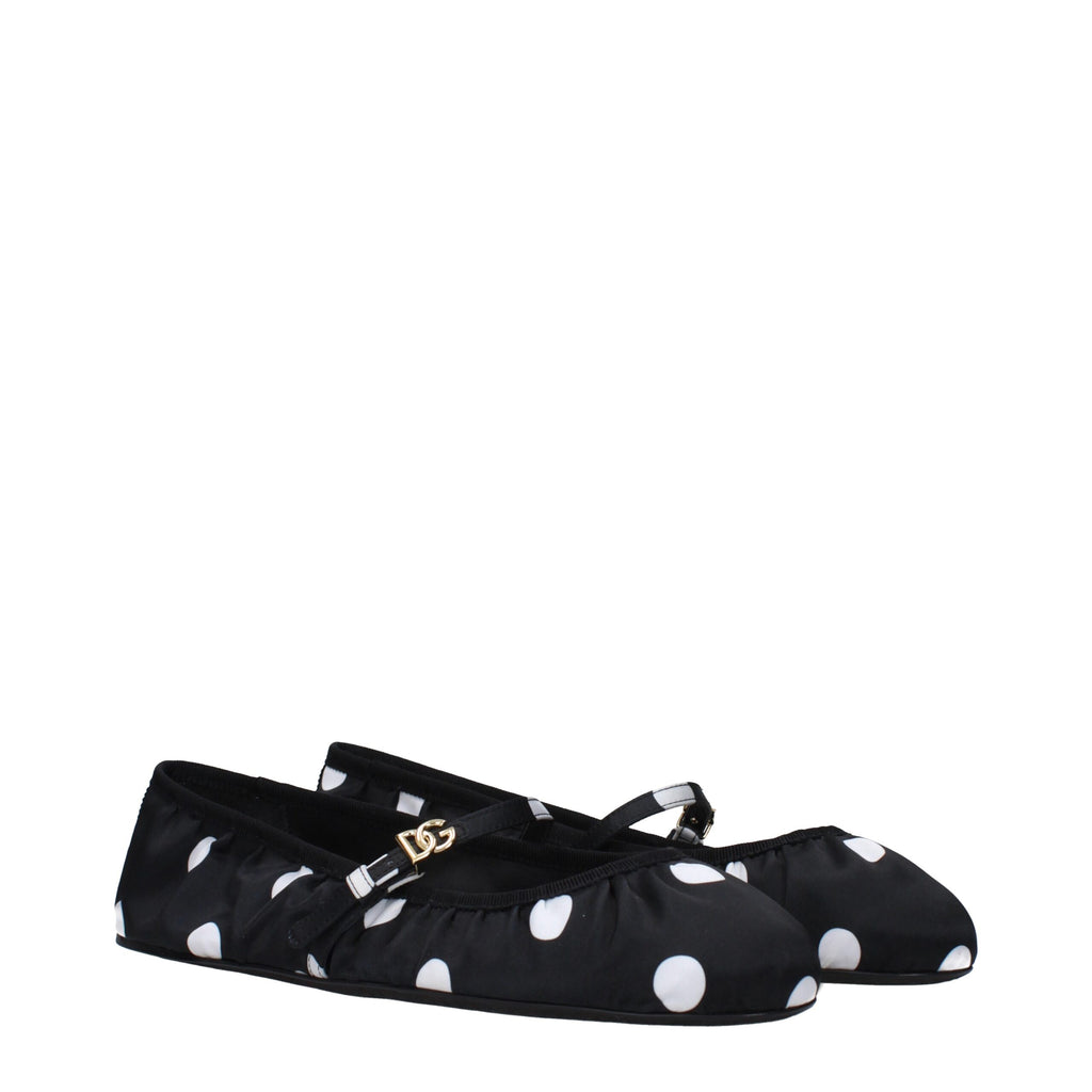Dolce & Gabbana | Black Fabric Ballet Flats