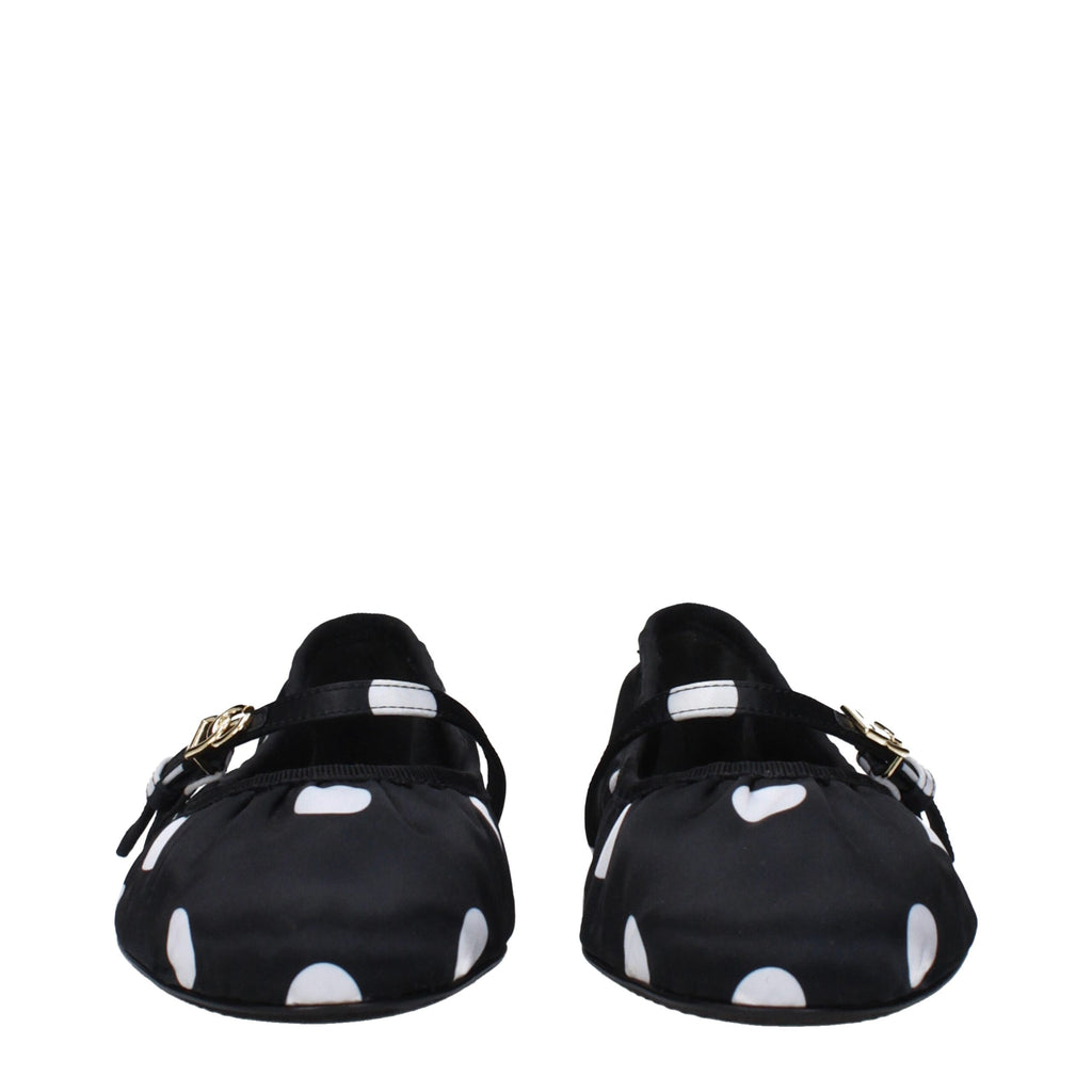 Dolce & Gabbana | Black Fabric Ballet Flats