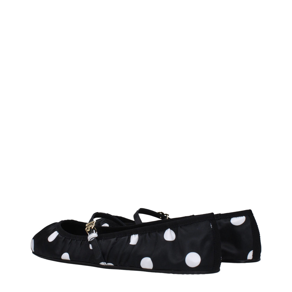Dolce & Gabbana | Black Fabric Ballet Flats