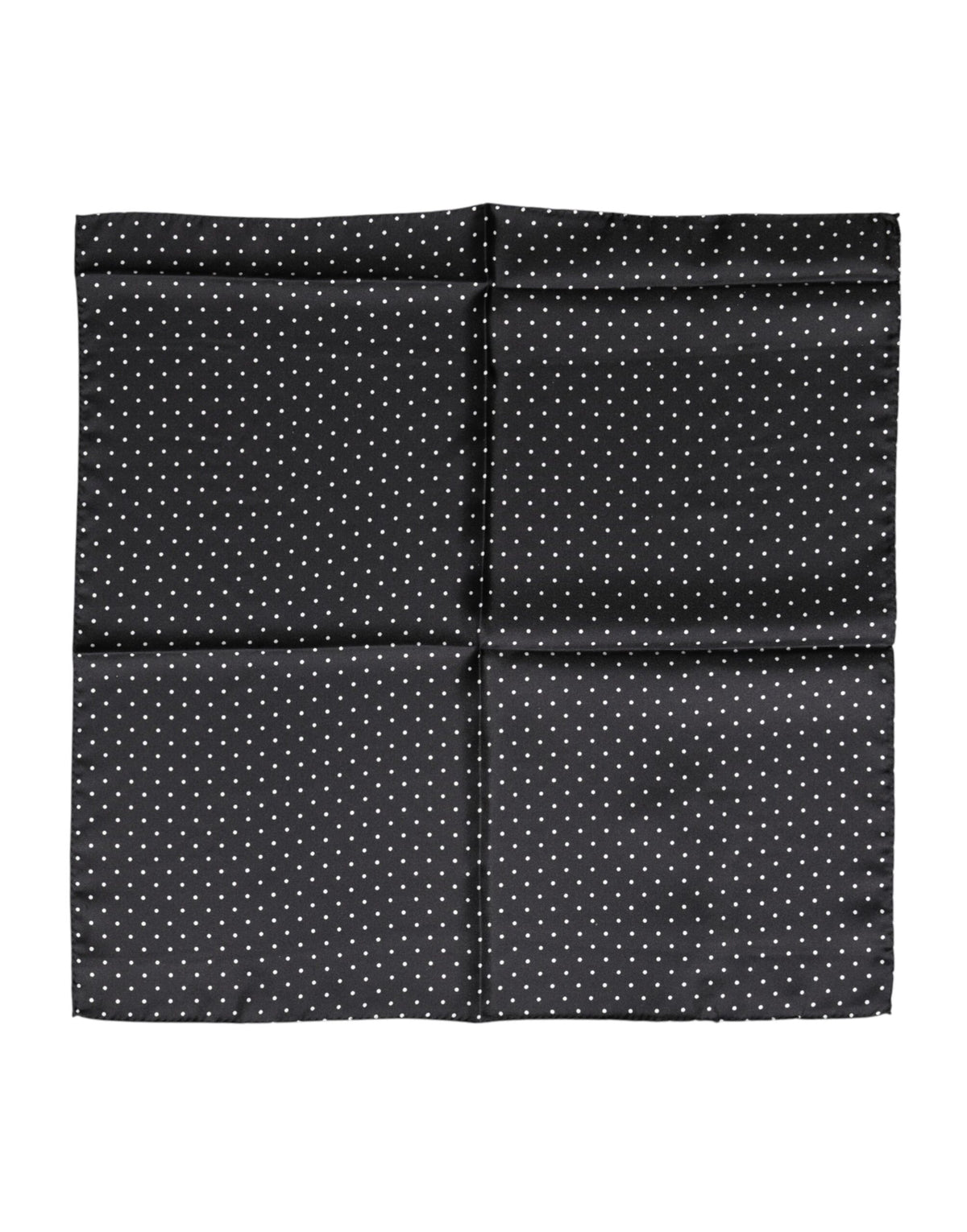 Dolce & Gabbana | Black Polka Dot Silk Square Foulard Scarf