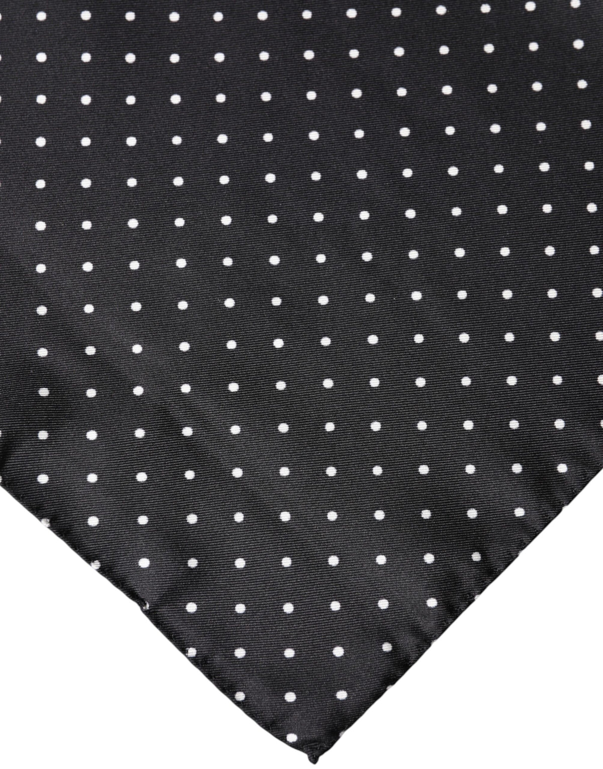 Dolce & Gabbana | Black Polka Dot Silk Square Foulard Scarf