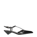Prada | Gray Leather Flat Sandals