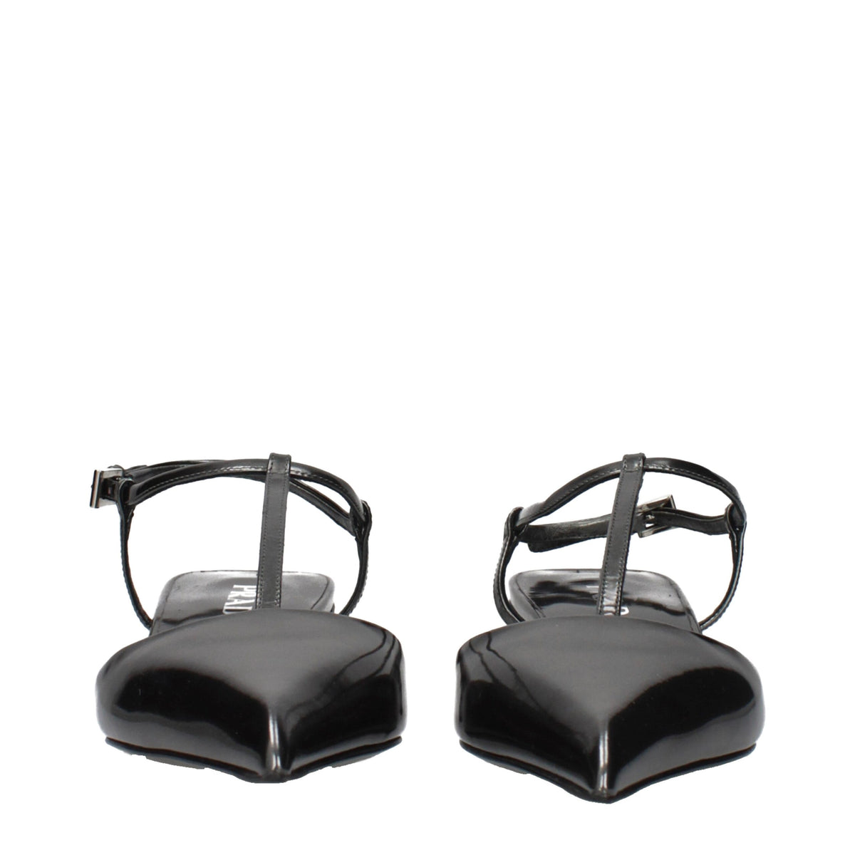Prada | Gray Leather Flat Sandals