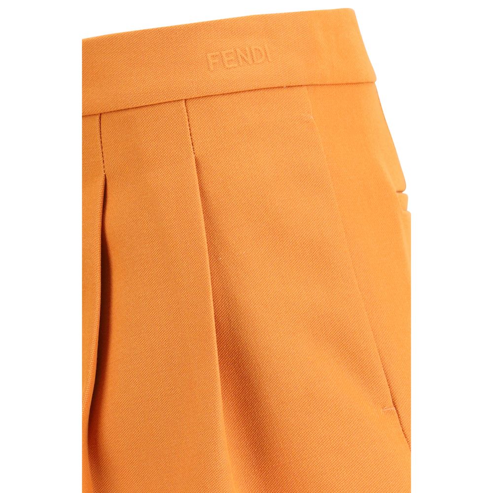 Fendi | Orange Wool Oves Aries Bermuda Shorts